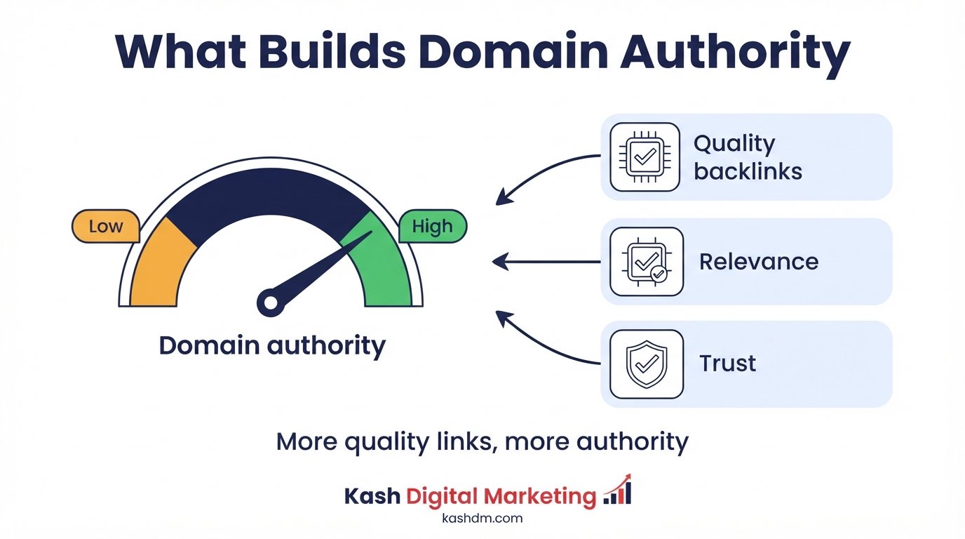 Domain authority and domain rating explained: useful directional metrics, not a real Google ranking factor.
