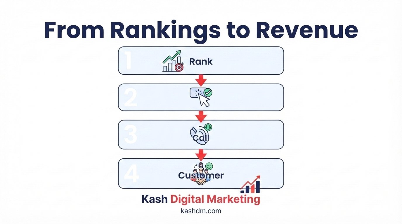 Local SEO marketing: turning rankings into calls, leads and revenue with call tracking.