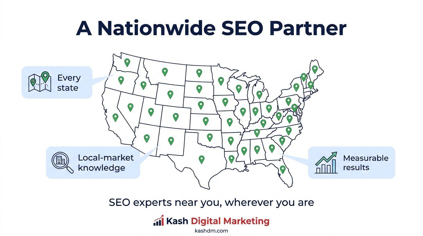 SEO company and expert near me: a nationwide US SEO provider serving every state with local-market knowledge and measurable results.